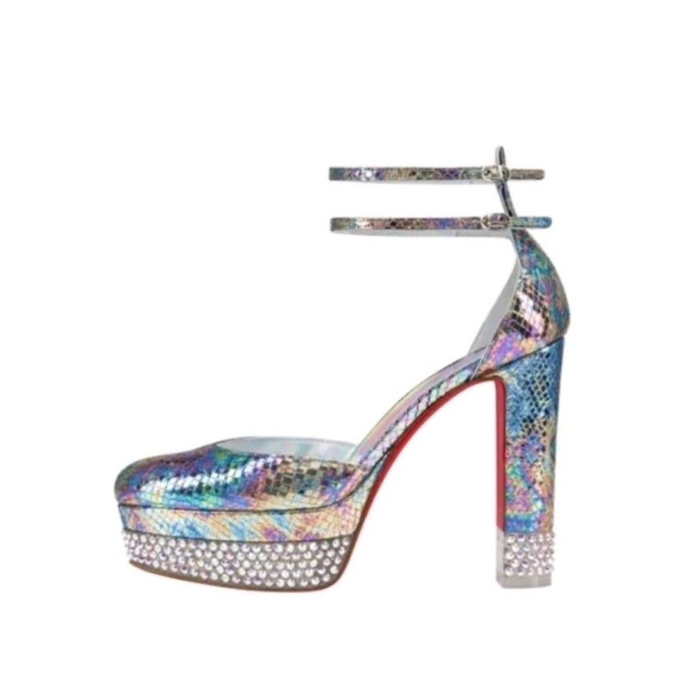 $1,895 CHRISTIAN LOUBOUTIN Cassandrina Alta 130 Pumps Crystals (40 EU; 10 US)